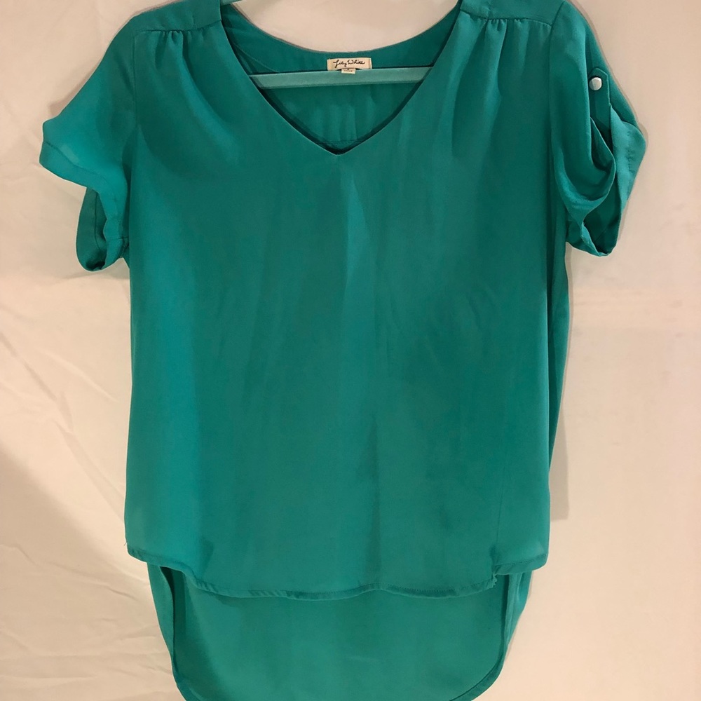 Lily White Green Blouse